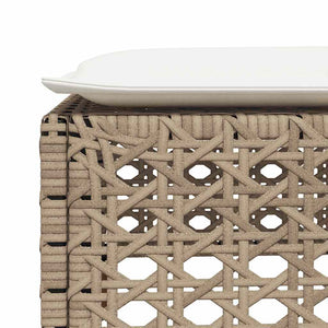 vidaXL Set Divano da Giardino 6 pz con Cuscini Beige in Polyrattan