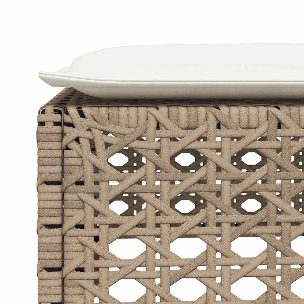 vidaXL Set Divani da Giardino 7 pz con Cuscini Beige in Polyrattan