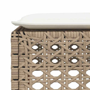 vidaXL Set Divani da Giardino 7 pz con Cuscini Beige in Polyrattan