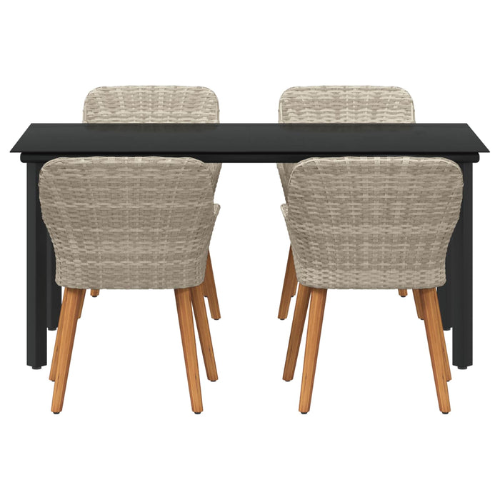 Set da pranzo Grigio chiaro Poly Rattan 3261715