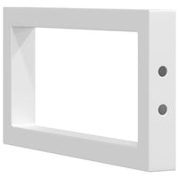 Reggimensole per Lavabo 2 pz-Supporti per mensole a muro Bianche Rettangolari in Acciaio 305962