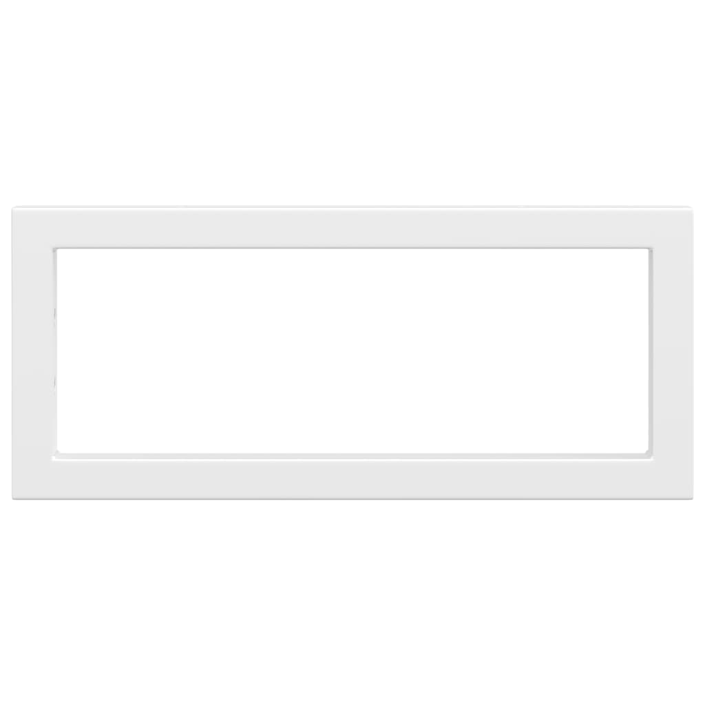 Reggimensole per Lavabo 2 pz-Supporti per mensole a muro Bianche Rettangolari in Acciaio 443096