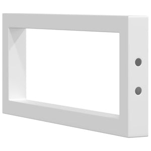 vidaXL Reggimensole per Lavabo 2 pz Bianche Rettangolari in Acciaio