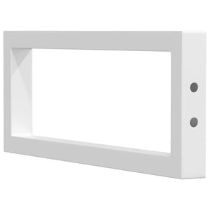 Reggimensole per Lavabo 2 pz-Supporti per mensole a muro Bianche Rettangolari in Acciaio 767837