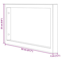 Reggimensole per Lavabo 2 pz Bianche Rettangolari in Acciaio 4007267