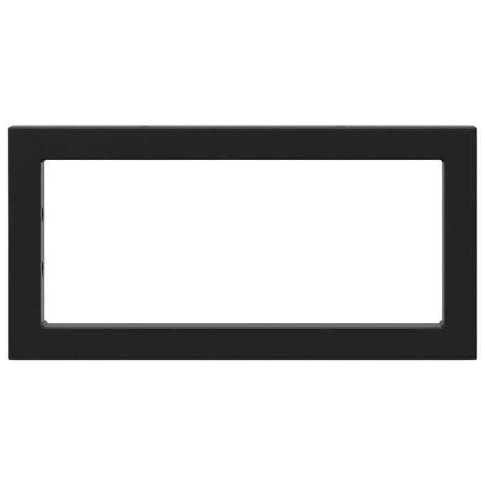 Reggimensole per Lavabo 2 pz Nere Rettangolari in Acciaio 4007269