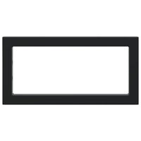 Reggimensole per Lavabo 2 pz-Supporti per mensole a muro Nere Rettangolari in Acciaio 329447