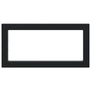 Reggimensole per Lavabo 2 pz-Supporti per mensole a muro Nere Rettangolari in Acciaio 329447