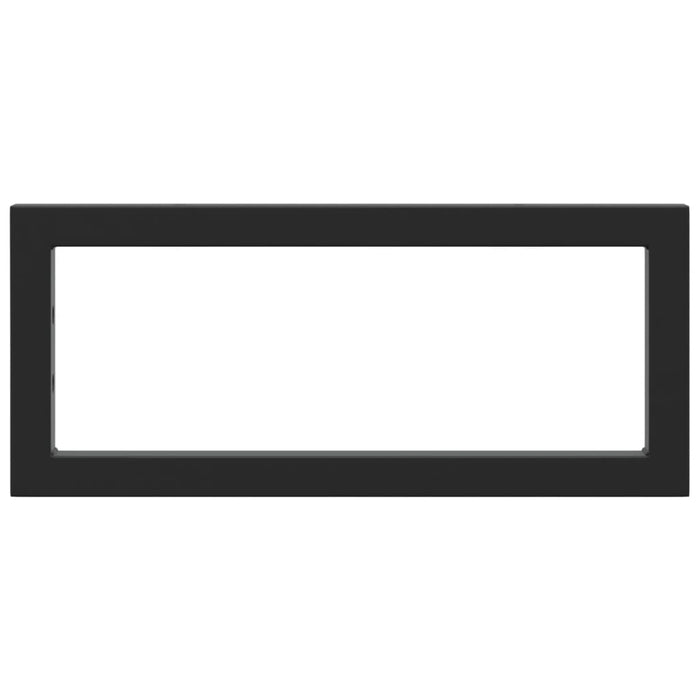 Reggimensole per Lavabo 2 pz-Supporti per mensole a muro Nere Rettangolari in Acciaio 528050