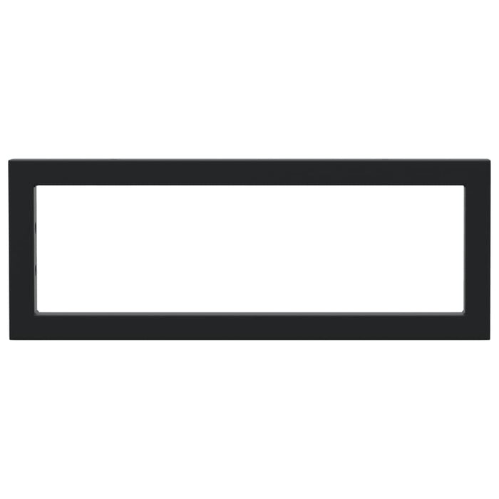 Reggimensole per Lavabo 2 pz Nere Rettangolari in Acciaio 4007271