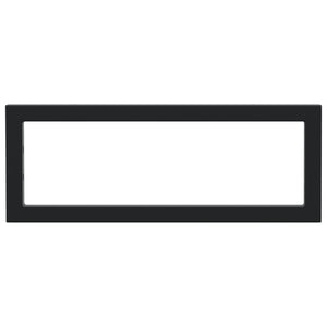 Reggimensole per Lavabo 2 pz-Supporti per mensole a muro Nere Rettangolari in Acciaio 445449