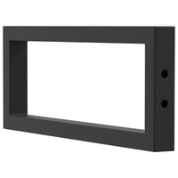 Reggimensole per Lavabo 2 pz-Supporti per mensole a muro Nere Rettangolari in Acciaio 445449
