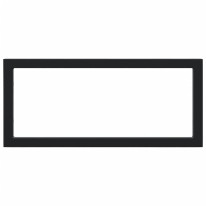 Reggimensole per Lavabo 2 pz Nere Rettangolari in Acciaio