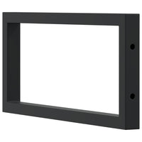 Reggimensole per Lavabo 2 pz-Supporti per mensole a muro Nere Rettangolari in Acciaio 926092
