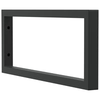 Reggimensole per Lavabo 2 pz Nere Rettangolari in Acciaio 4007273