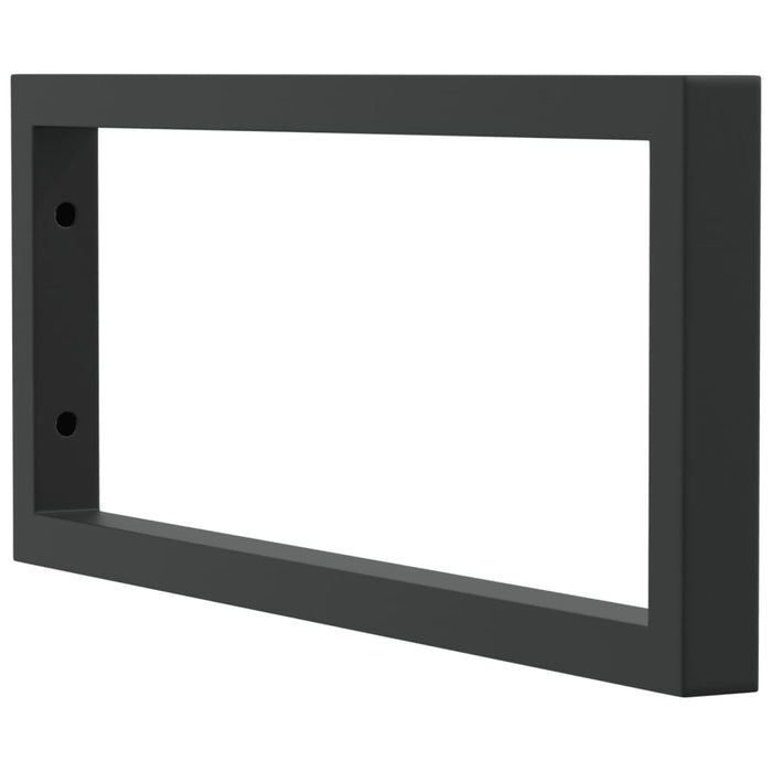 Reggimensole per Lavabo 2 pz Nere Rettangolari in Acciaio 4007273