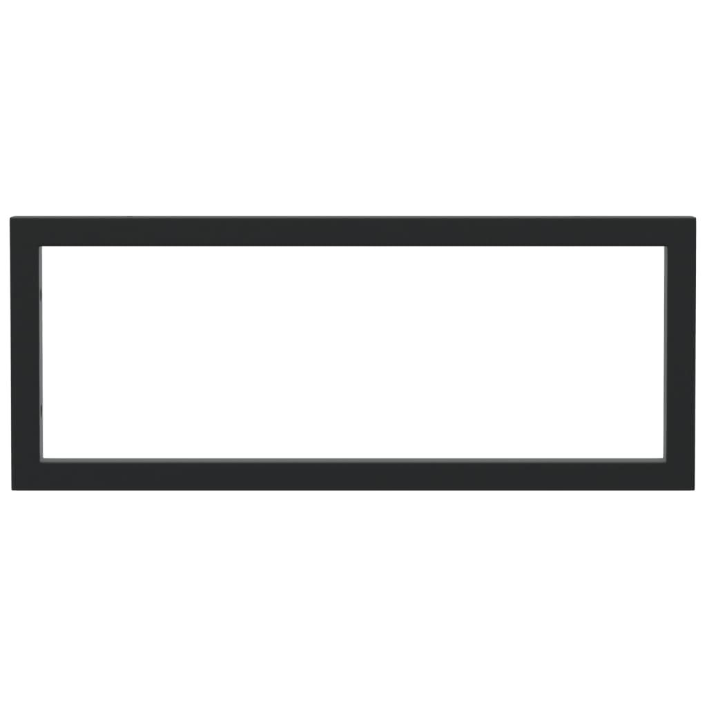 Reggimensole per Lavabo 2 pz Nere Rettangolari in Acciaio 4007273