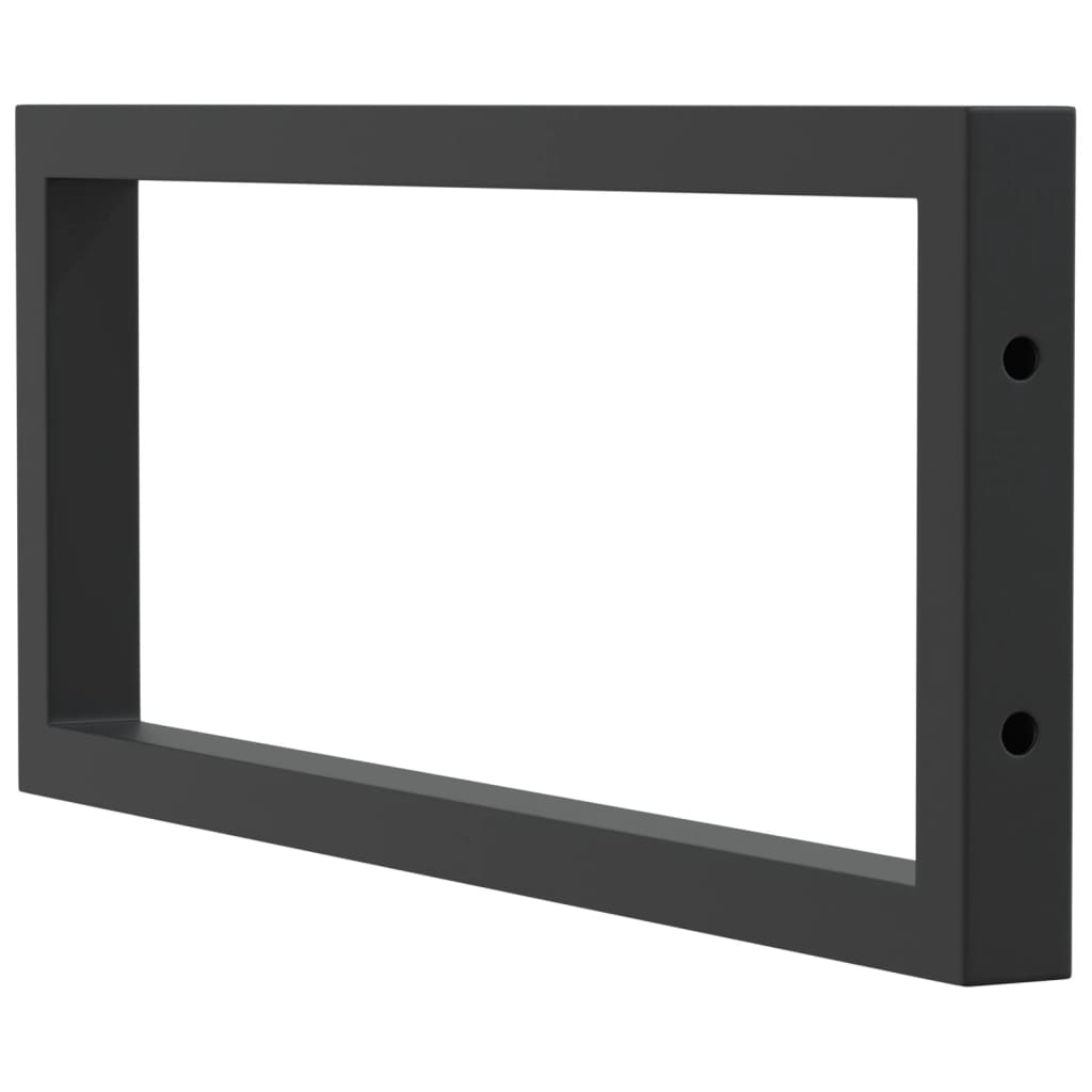 Reggimensole per Lavabo 2 pz Nere Rettangolari in Acciaio 4007273