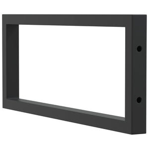 Reggimensole per Lavabo 2 pz Nere Rettangolari in Acciaio 4007273