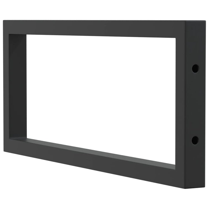 Reggimensole per Lavabo 2 pz Nere Rettangolari in Acciaio 4007273