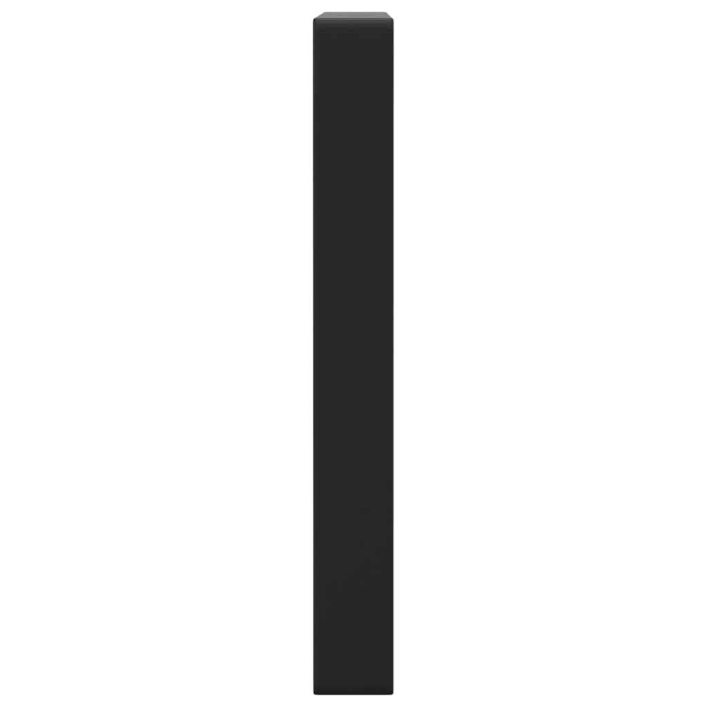 vidaXL Reggimensole per Lavabo 2 pz Nere Rettangolari in Acciaio