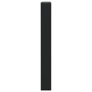 vidaXL Reggimensole per Lavabo 2 pz Nere Rettangolari in Acciaio