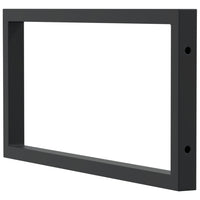 vidaXL Reggimensole per Lavabo 2 pz Nere Rettangolari in Acciaio