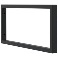 Reggimensole per Lavabo 2 pz Nere Rettangolari in Acciaio 4007275