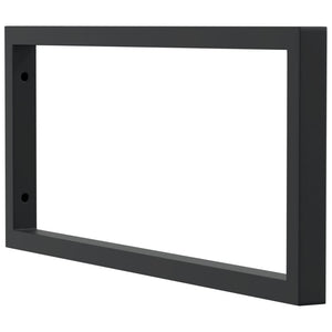 Reggimensole per Lavabo 2 pz Nere Rettangolari in Acciaio 4007275