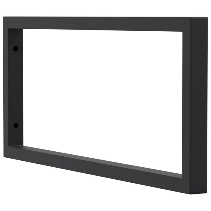 Reggimensole per Lavabo 2 pz Nere Rettangolari in Acciaio 4007275