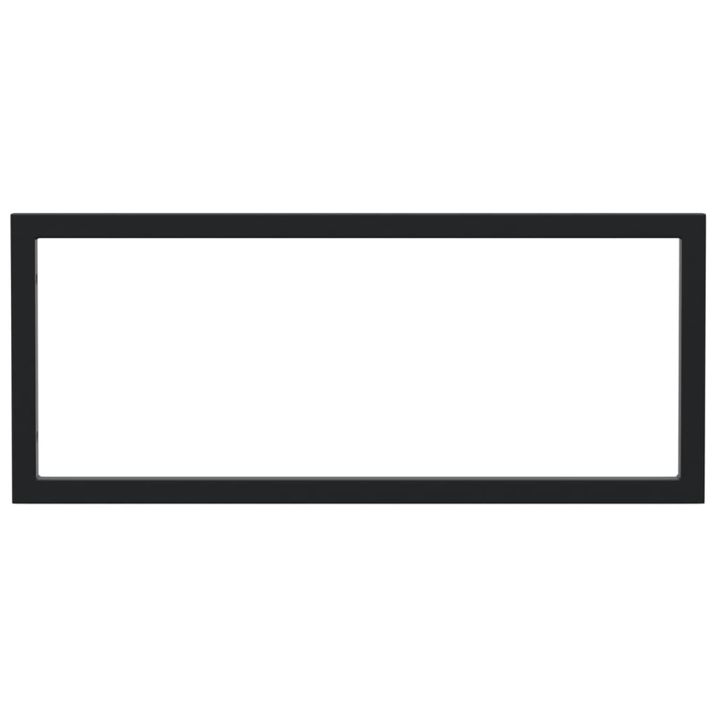 Reggimensole per Lavabo 2 pz Nere Rettangolari in Acciaio 4007275