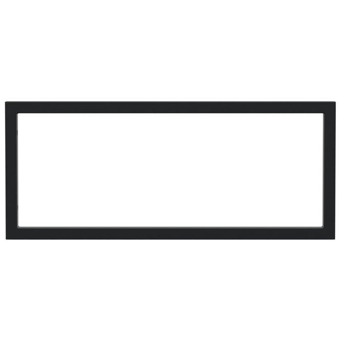 Reggimensole per Lavabo 2 pz Nere Rettangolari in Acciaio 4007275