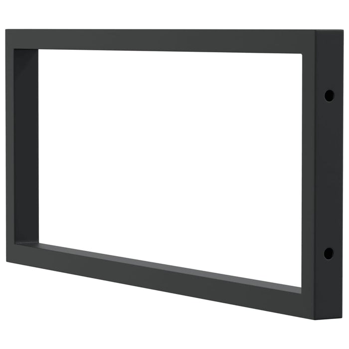 Reggimensole per Lavabo 2 pz Nere Rettangolari in Acciaio 4007275