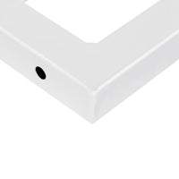 Reggimensole per Lavabo 2 pz Bianche Trapezio in Acciaio 4007276