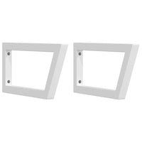 Reggimensole per Lavabo 2 pz Bianche Trapezio in Acciaio 4007279