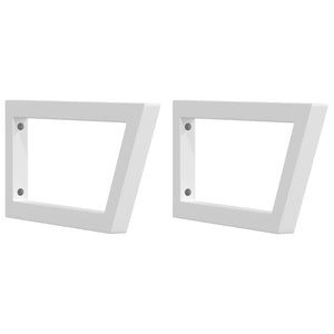 Reggimensole per Lavabo 2 pz Bianche Trapezio in Acciaio 4007279
