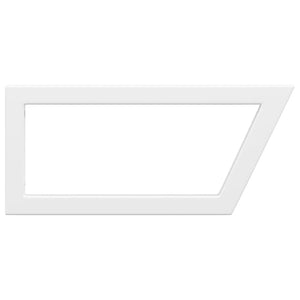 Reggimensole per Lavabo 2 pz Bianche Trapezio in Acciaio 4007279