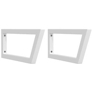 Reggimensole per Lavabo 2 pz Bianche Trapezio in Acciaio 4007280