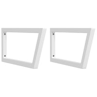 Reggimensole per Lavabo 2 pz Bianche Trapezio in Acciaio 4007281