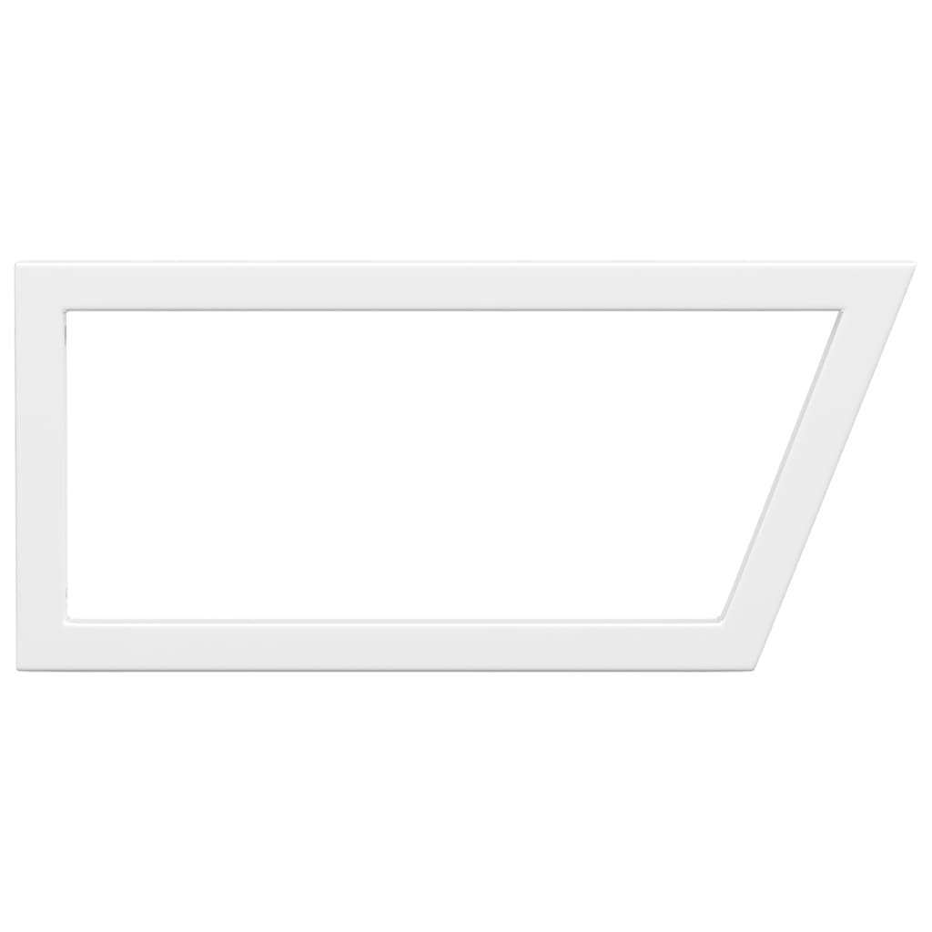 Reggimensole per Lavabo 2 pz Bianche Trapezio in Acciaio 4007281