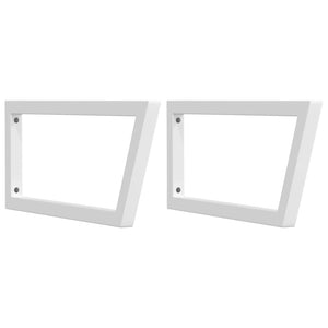 Reggimensole per Lavabo 2 pz Bianche Trapezio in Acciaio 4007282