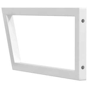 Reggimensole per Lavabo 2 pz Bianche Trapezio in Acciaio 4007282