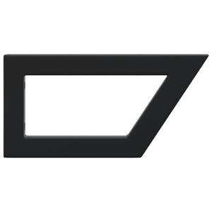 Reggimensole per Lavabo 2 pz-Supporti per mensole a muro Nere Trapezio in Acciaio 224505