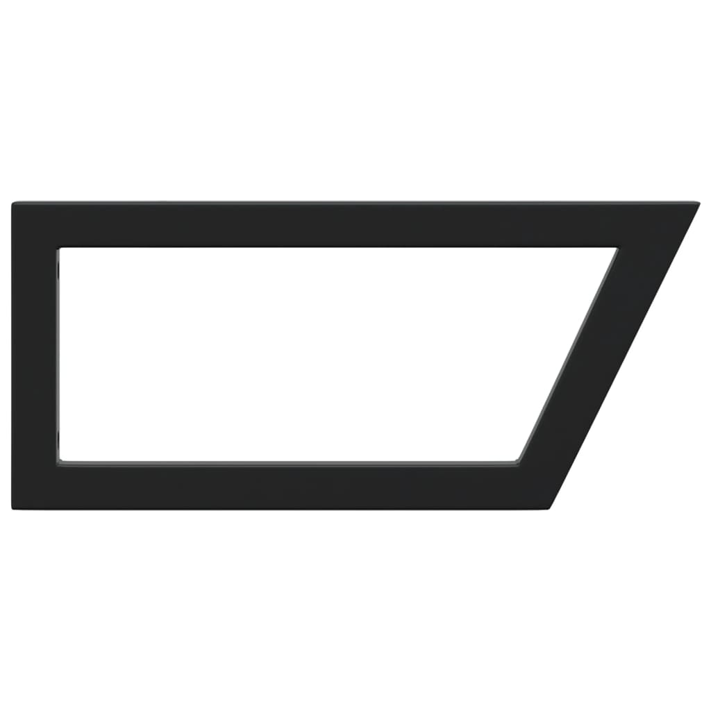 Reggimensole per Lavabo 2 pz-Supporti per mensole a muro Nere Trapezio in Acciaio 491660