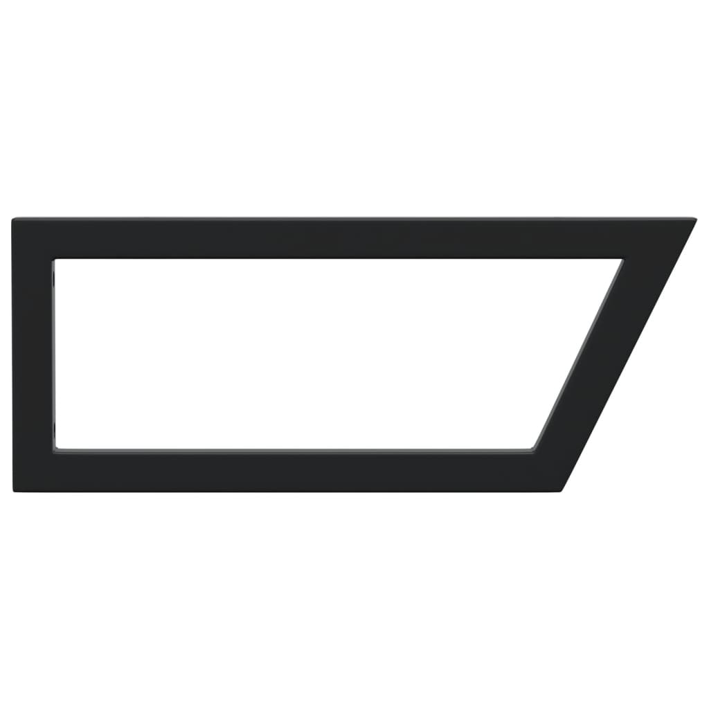 Reggimensole per Lavabo 2 pz-Supporti per mensole a muro Nere Trapezio in Acciaio 451149