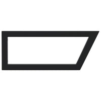 Reggimensole per Lavabo 2 pz-Supporti per mensole a muro Nere Trapezio in Acciaio 451149