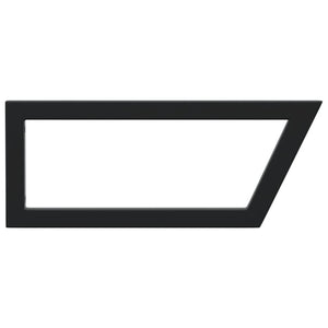 Reggimensole per Lavabo 2 pz Nere Trapezio in Acciaio 4007287