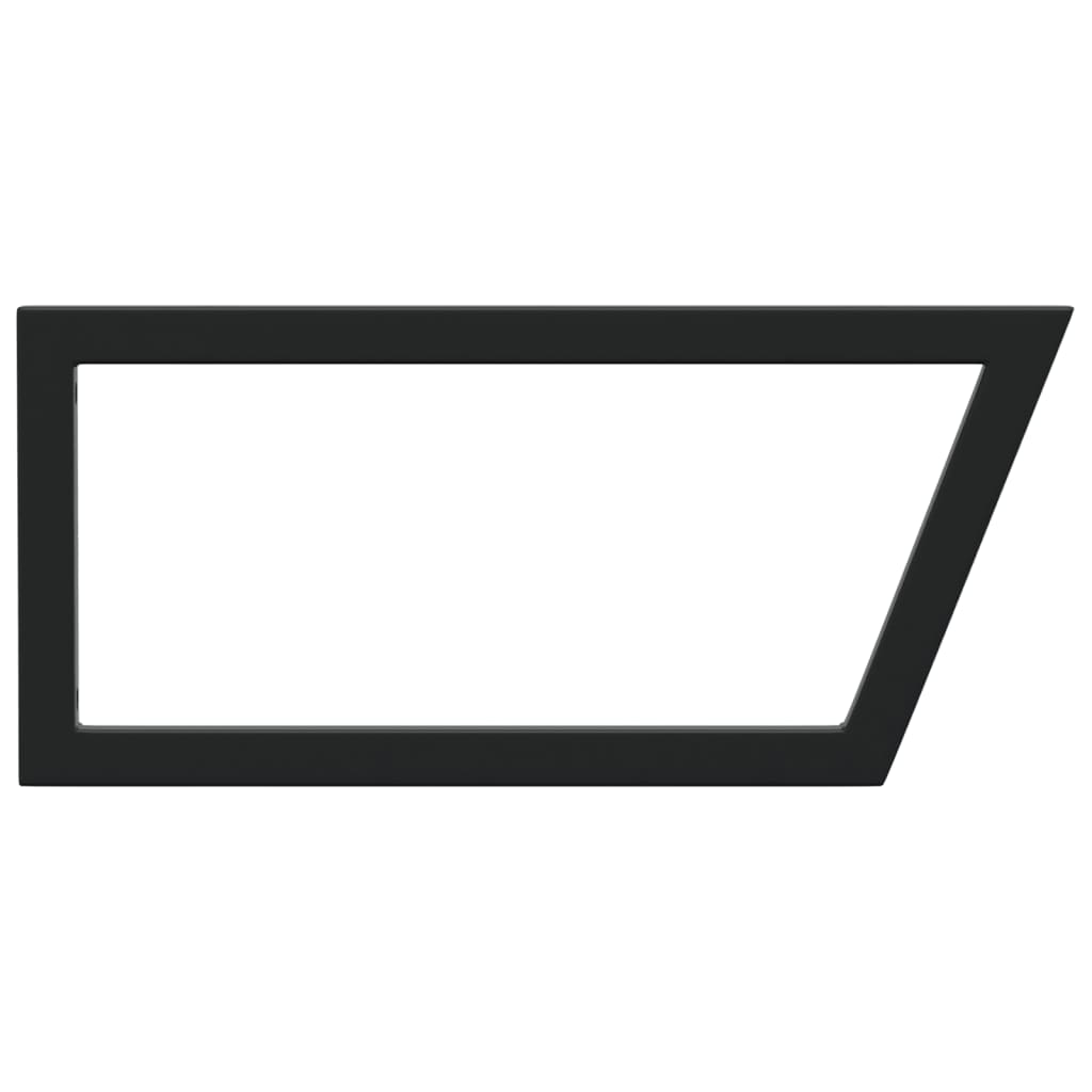 Reggimensole per Lavabo 2 pz Nere Trapezio in Acciaio 4007288