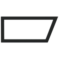 Reggimensole per Lavabo 2 pz Nere Trapezio in Acciaio 4007288