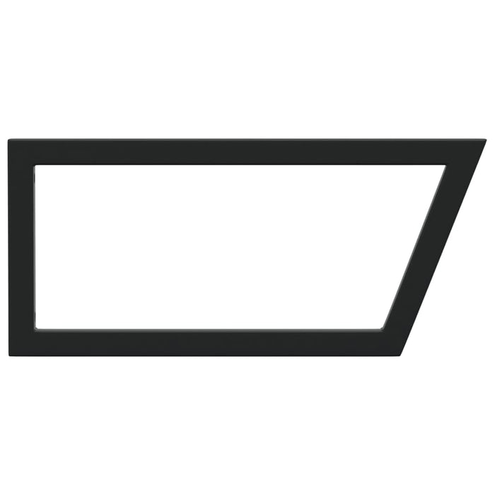 Reggimensole per Lavabo 2 pz Nere Trapezio in Acciaio 4007288